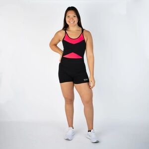 FLEO SINGLET BLACK NEON PUNCH SIZE SMALL